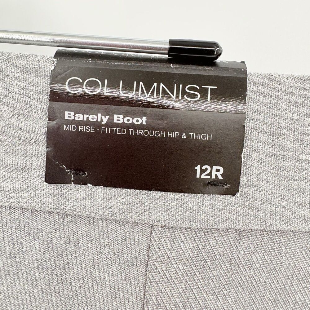 Express Columnist Pants 12 Gray Barely Boot Professional Office Work Preppy Chic - Picture 4 of 9